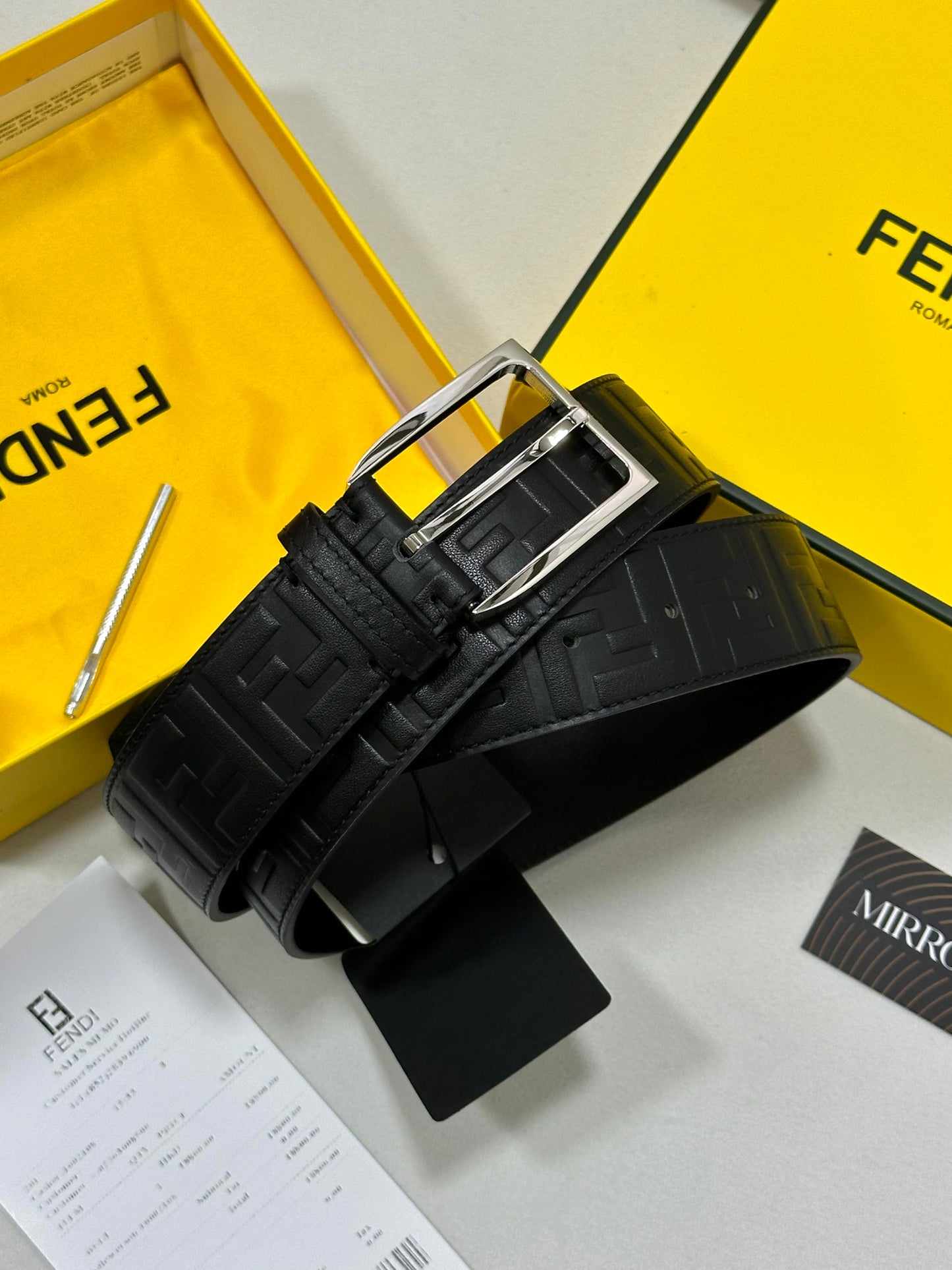 Fendi embossed belt