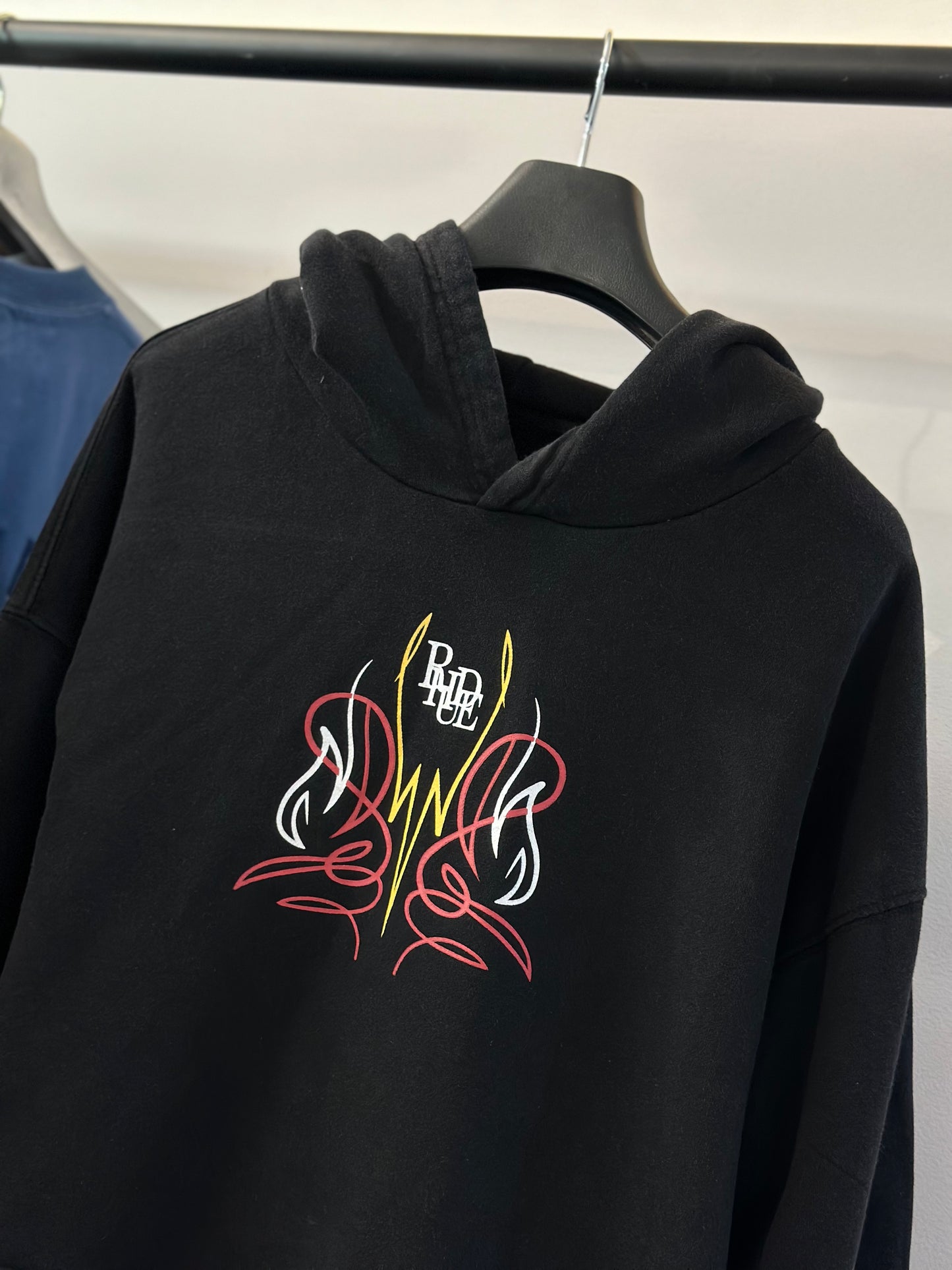 Rhude flames hoodie