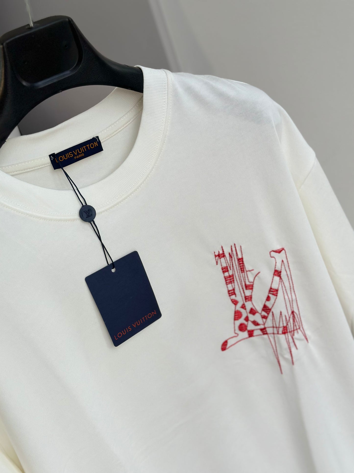 LV red embroidery
