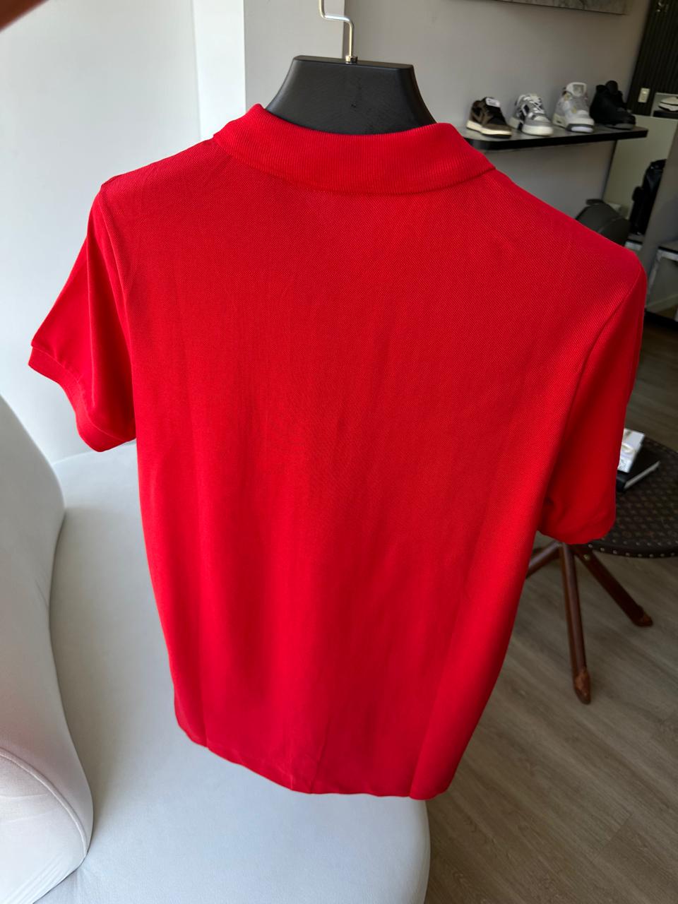 Moncler red polo shirt
