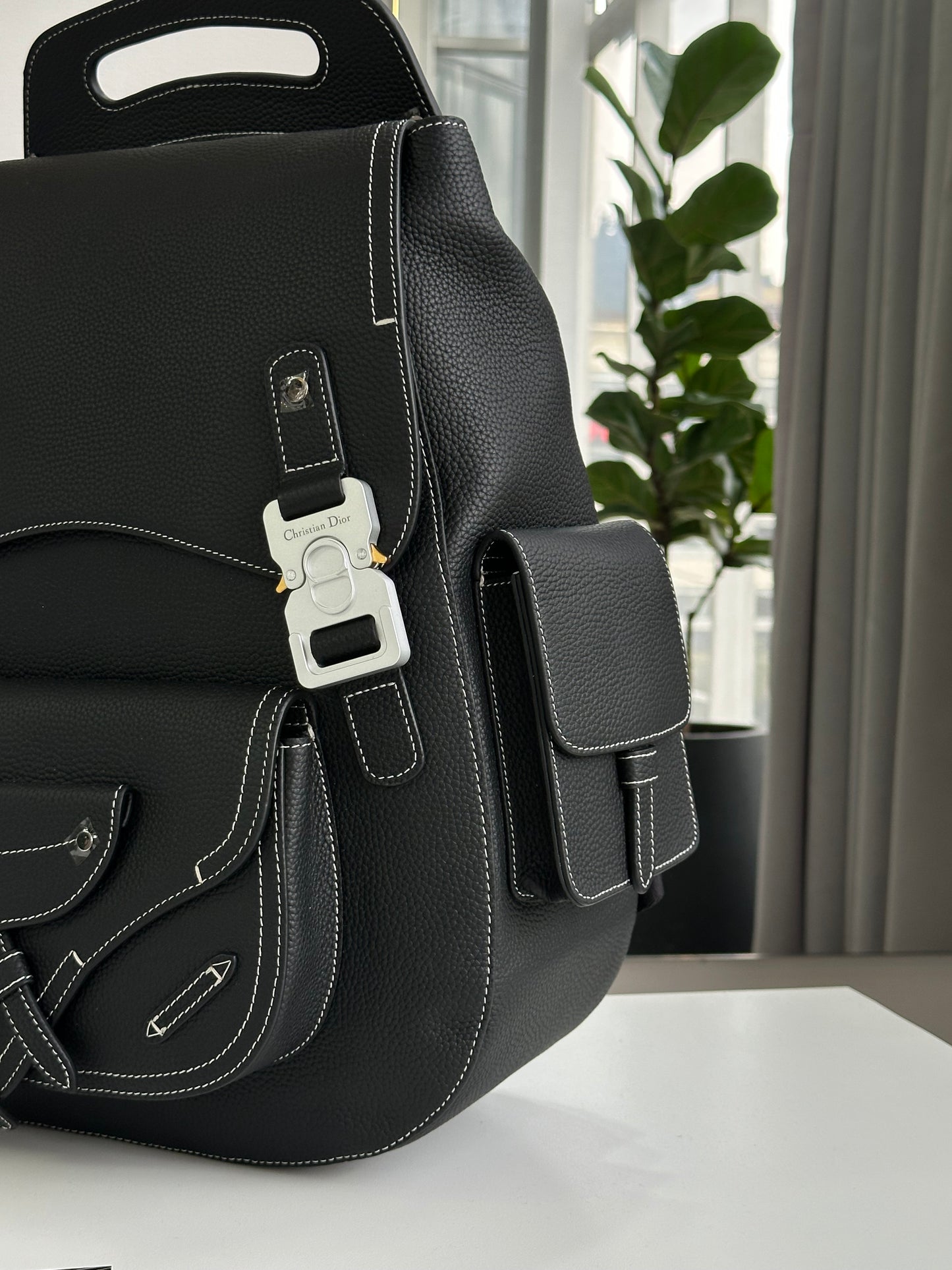 Dior backpack leather