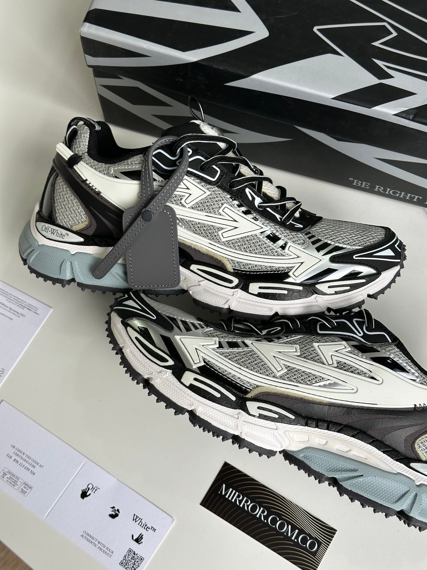Off White be right back silver