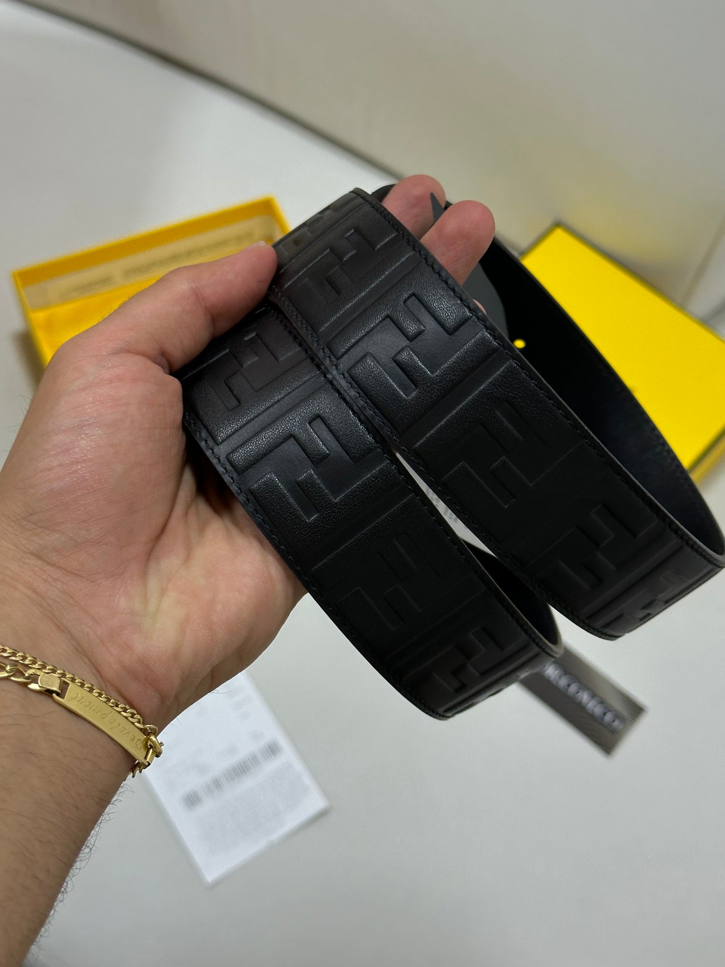Fendi embossed belt