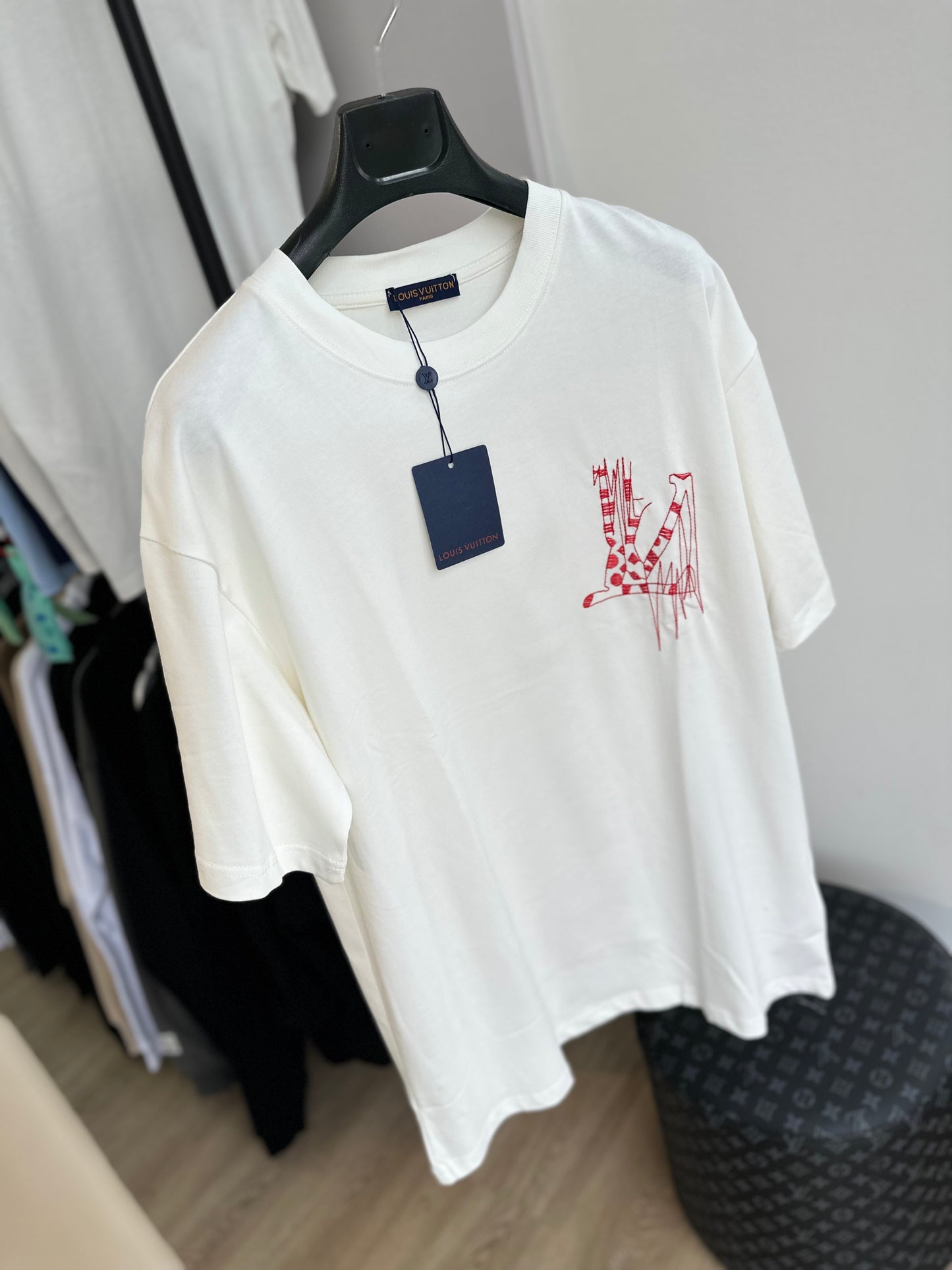 LV red embroidery