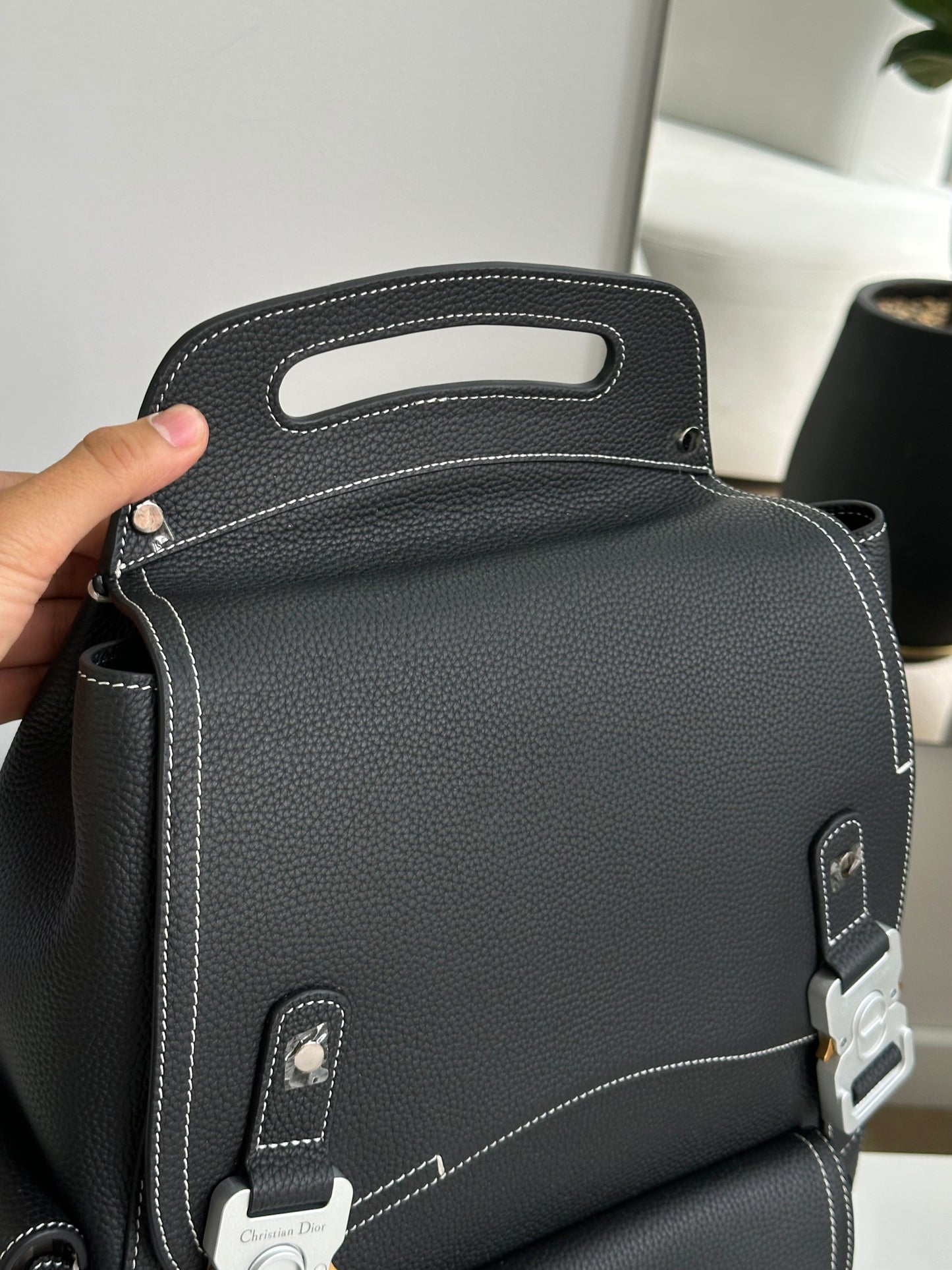 Dior backpack leather