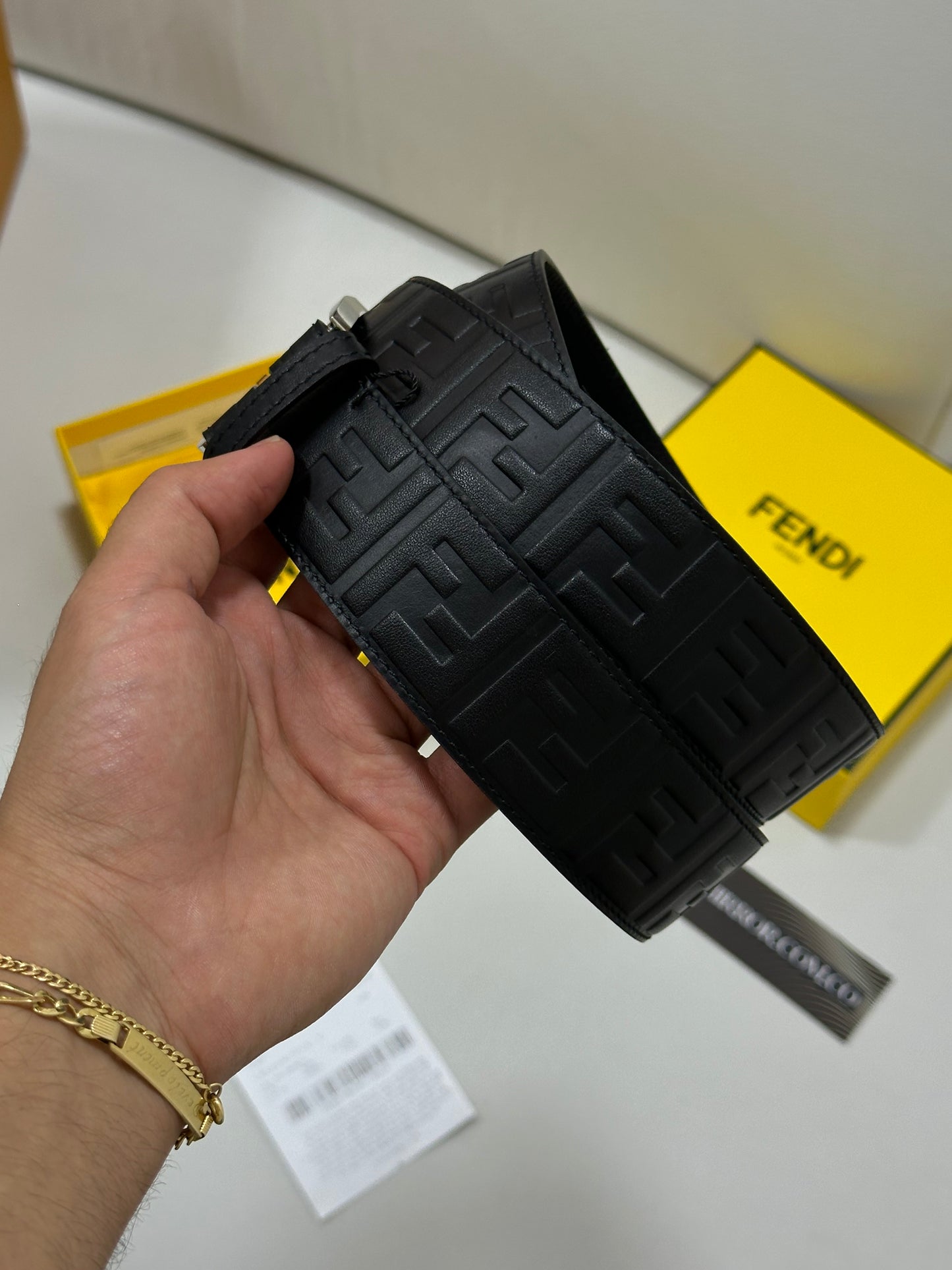 Fendi embossed belt