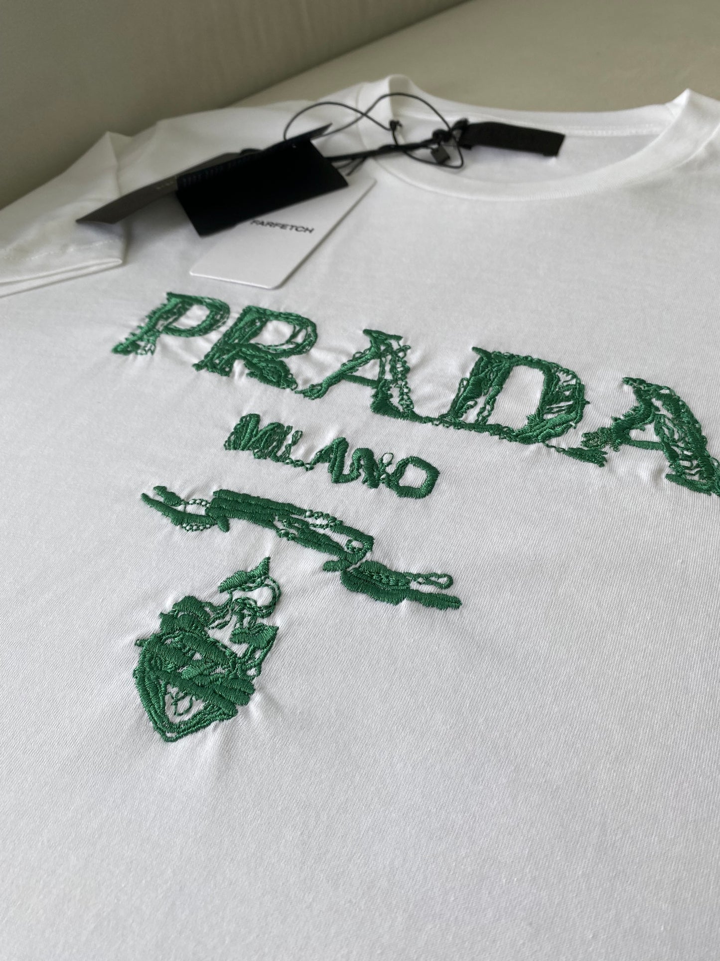 Prada embroidery tee