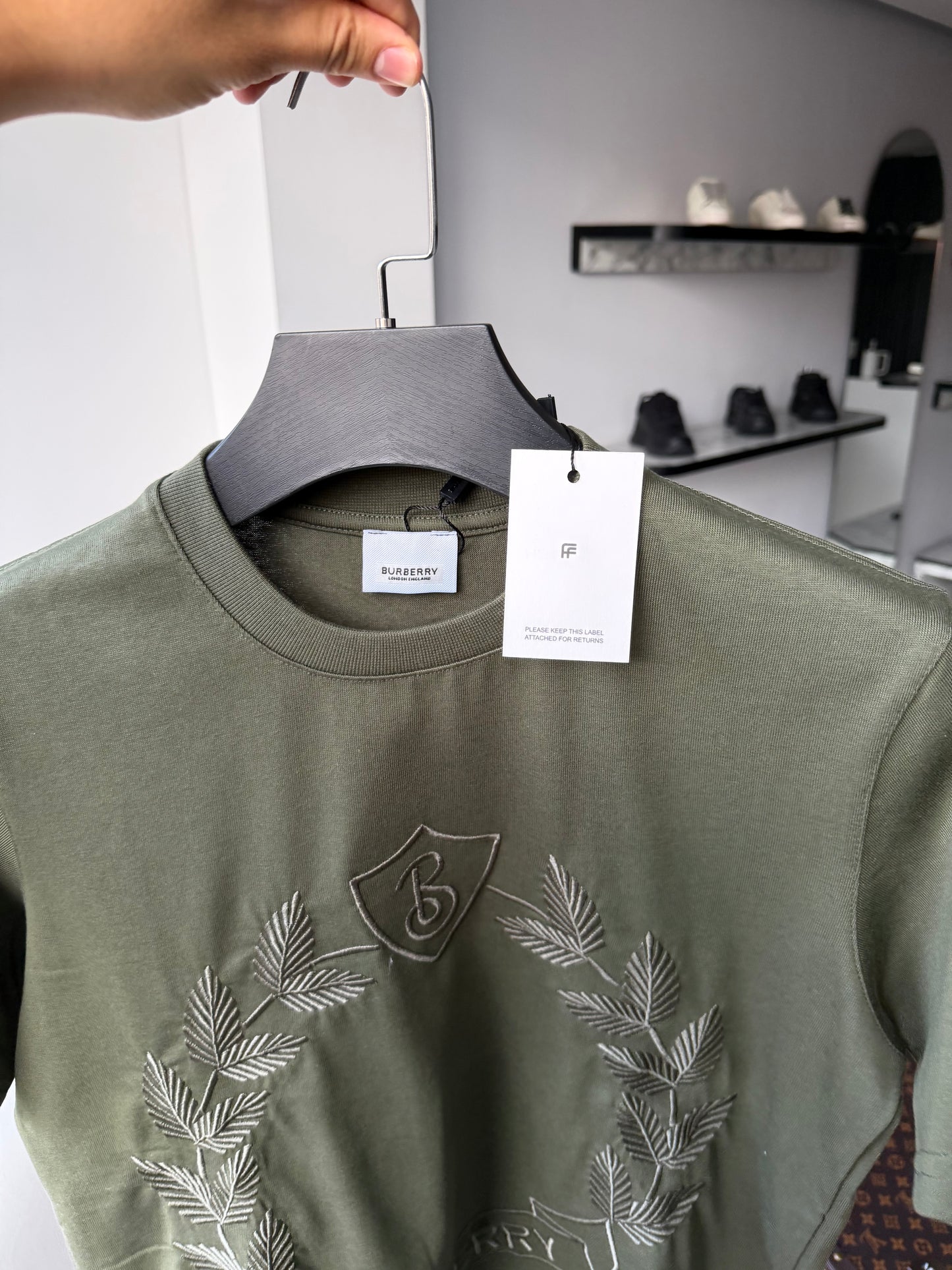 Burberry green tee