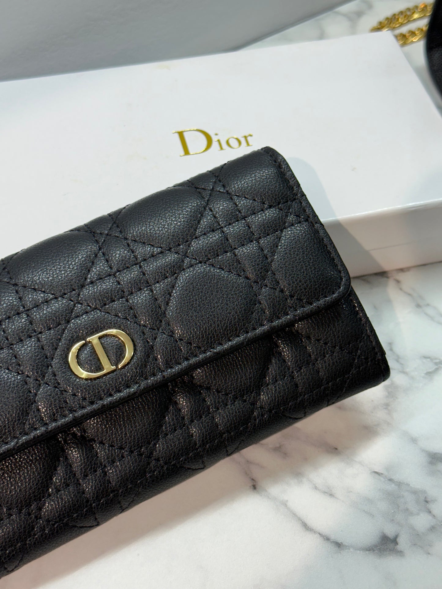 Dior CD buckle leather