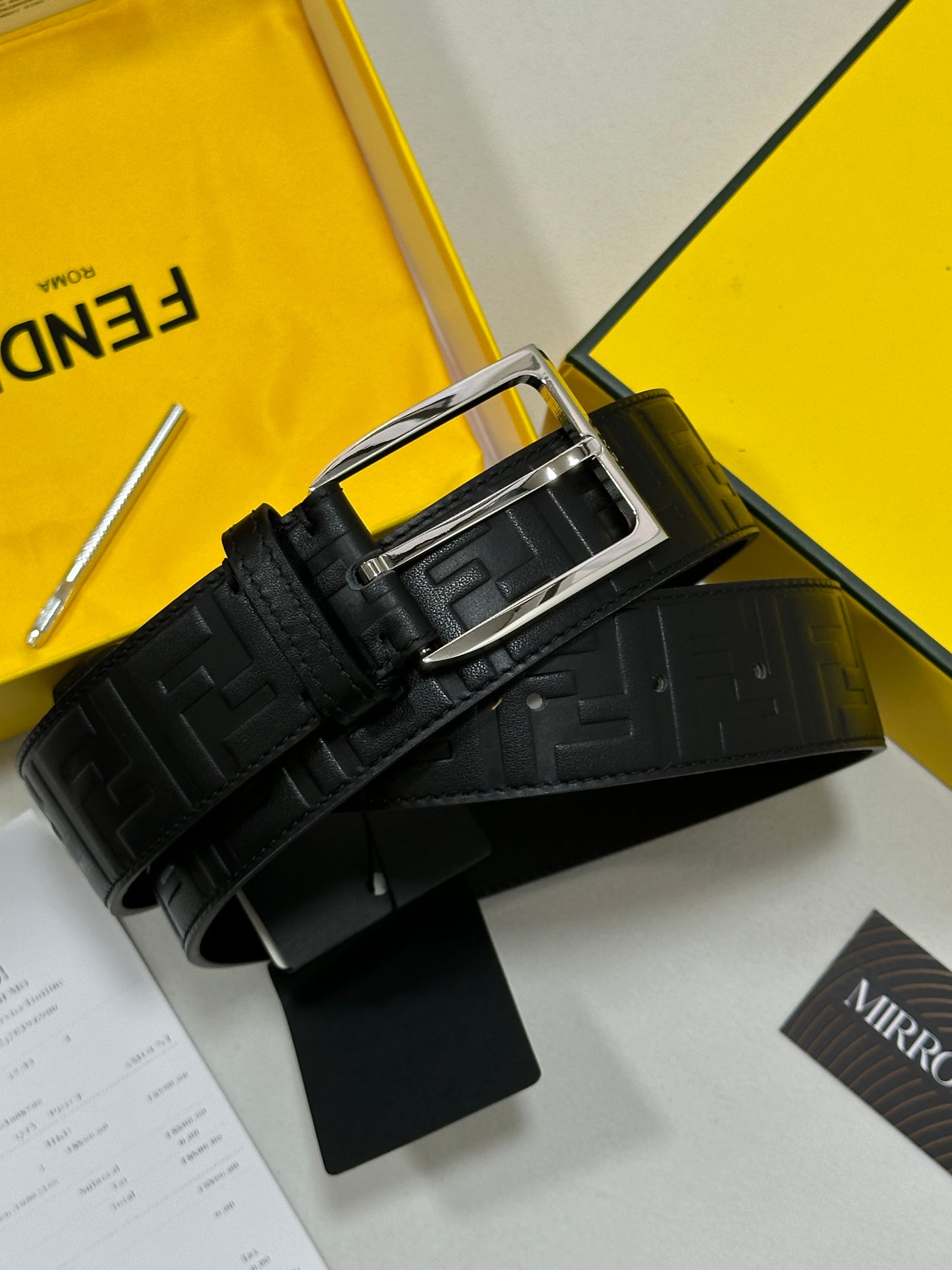 Fendi embossed belt