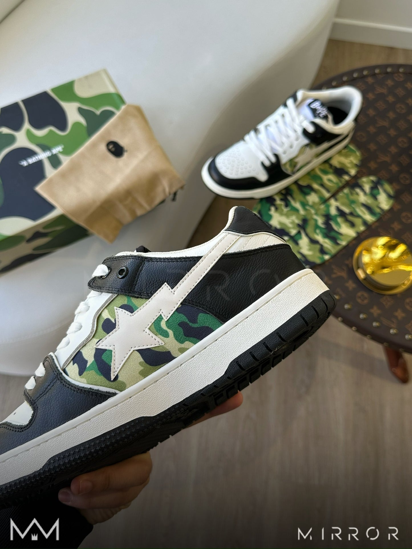 Bape camo sneakers